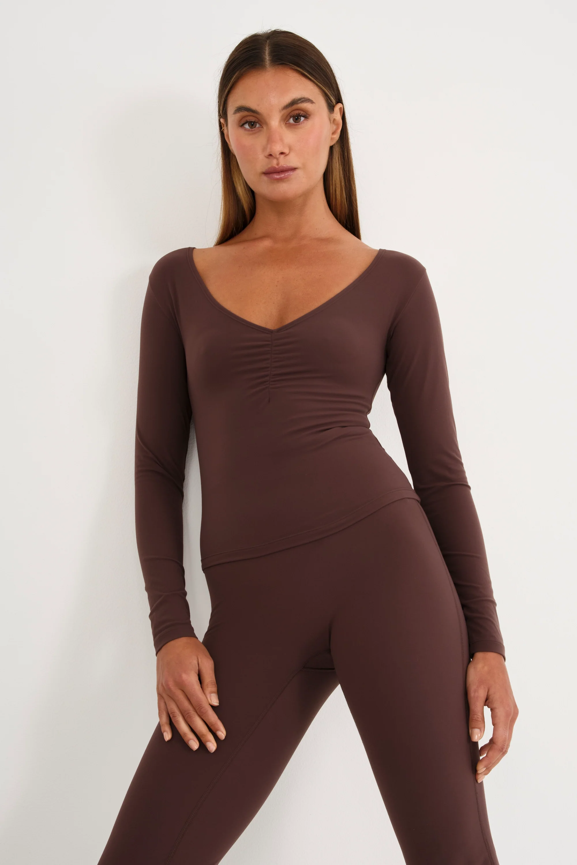 ALLFENIX CloudCore Lite Ruched V-Neck Long Sleeve - Image 8