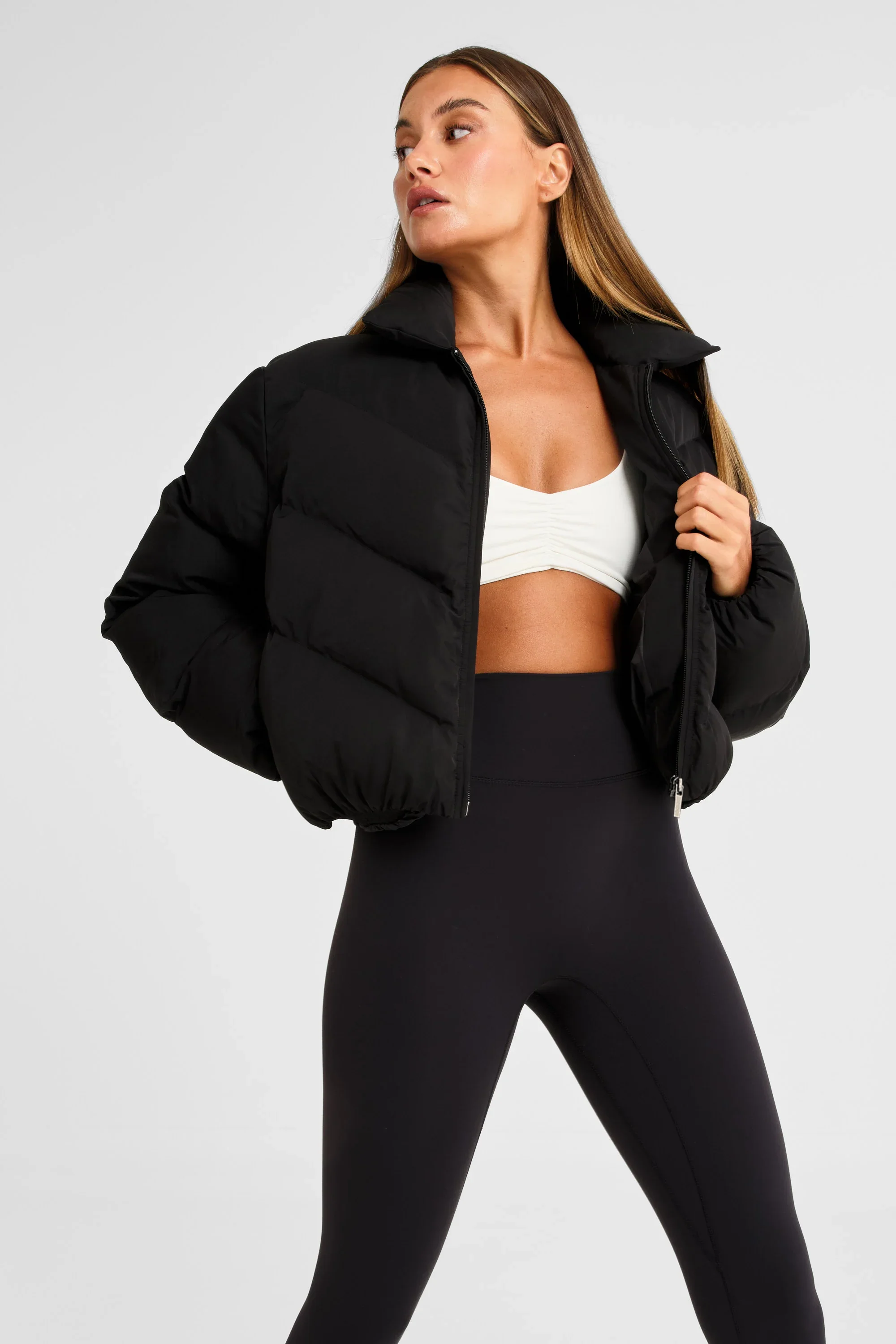 Cropped Puffer Jacket - Image 7