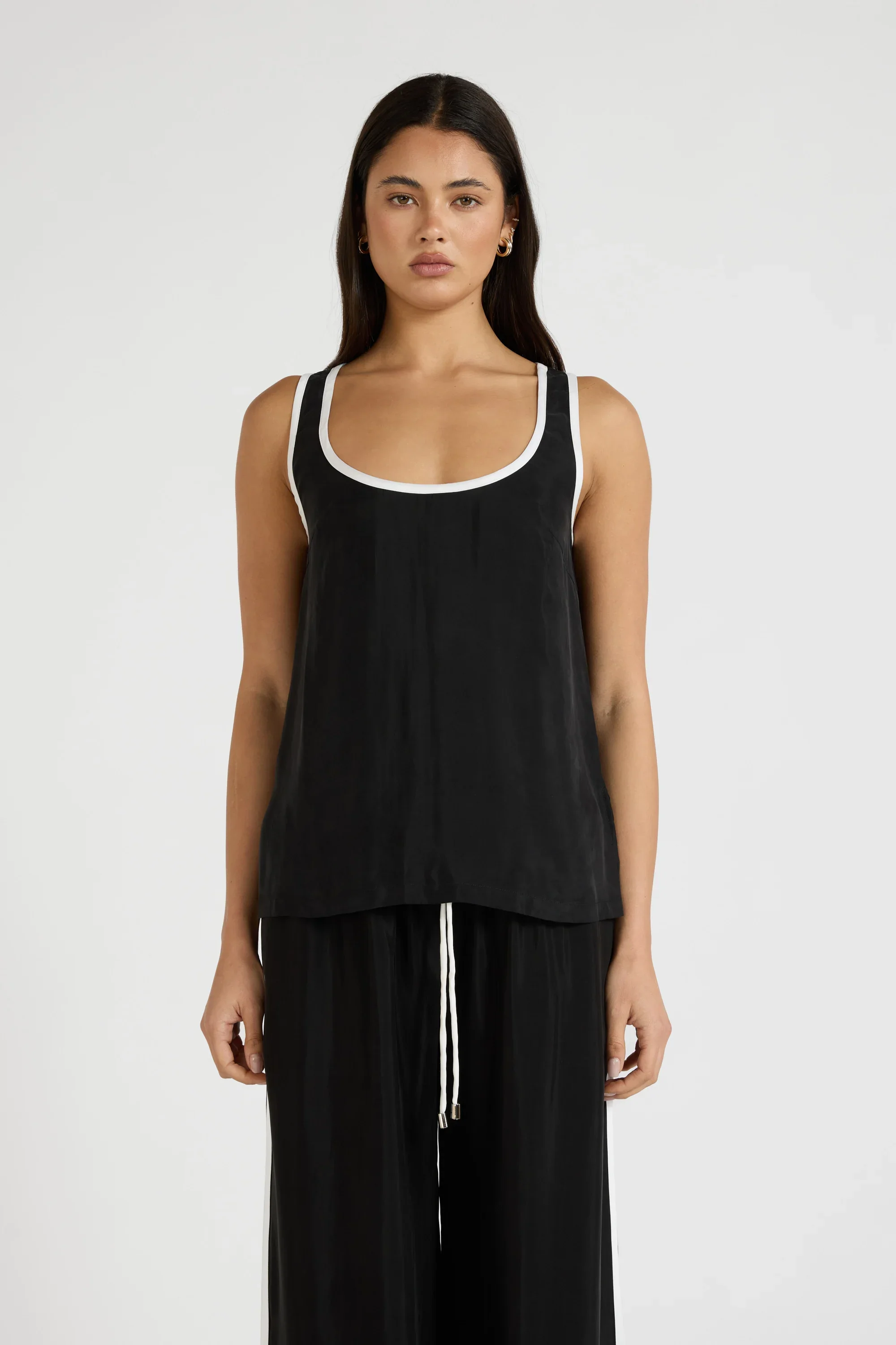 Cupro Contrast Tank