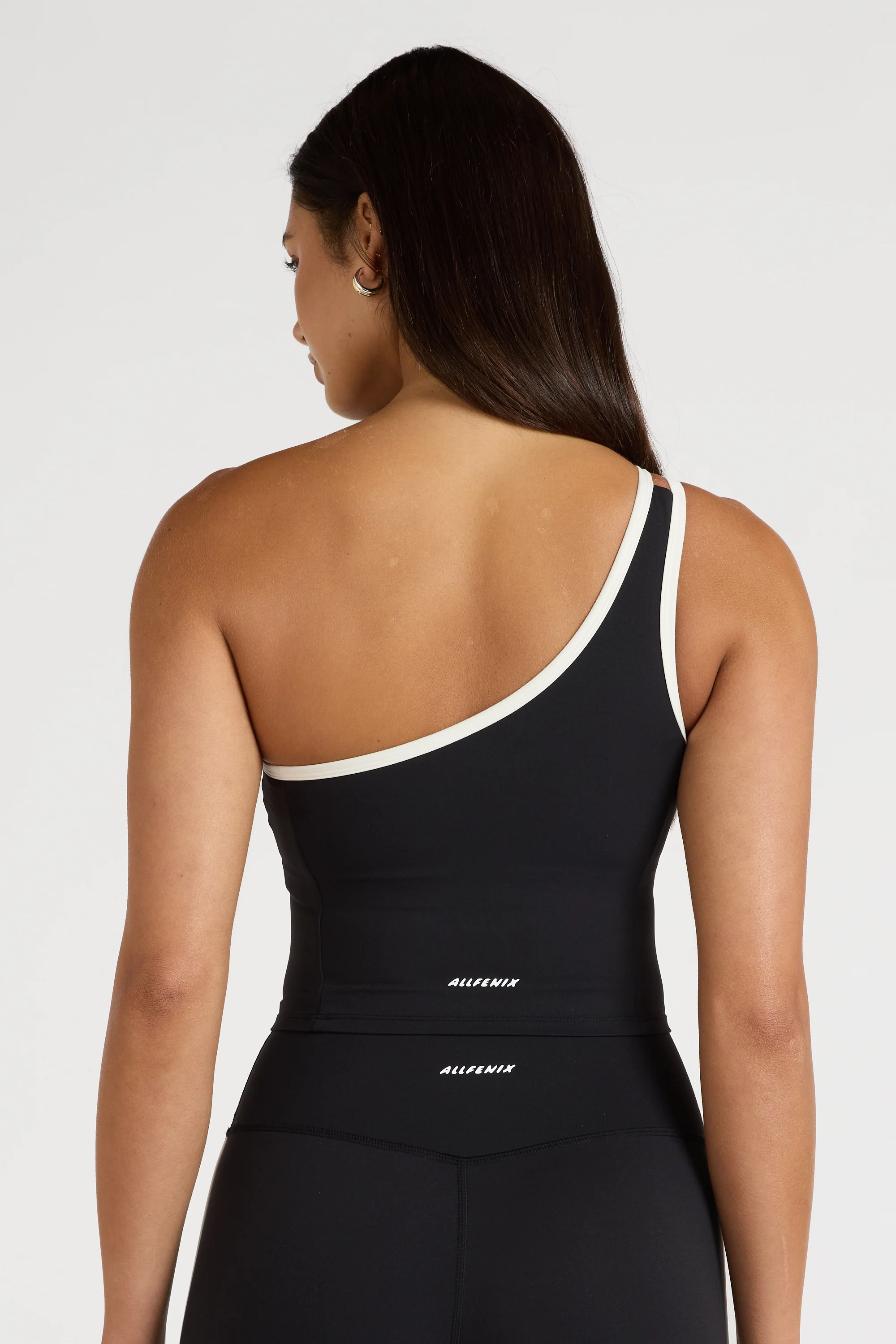 EcoSculpt Contrast One Shoulder Tank - Image 2