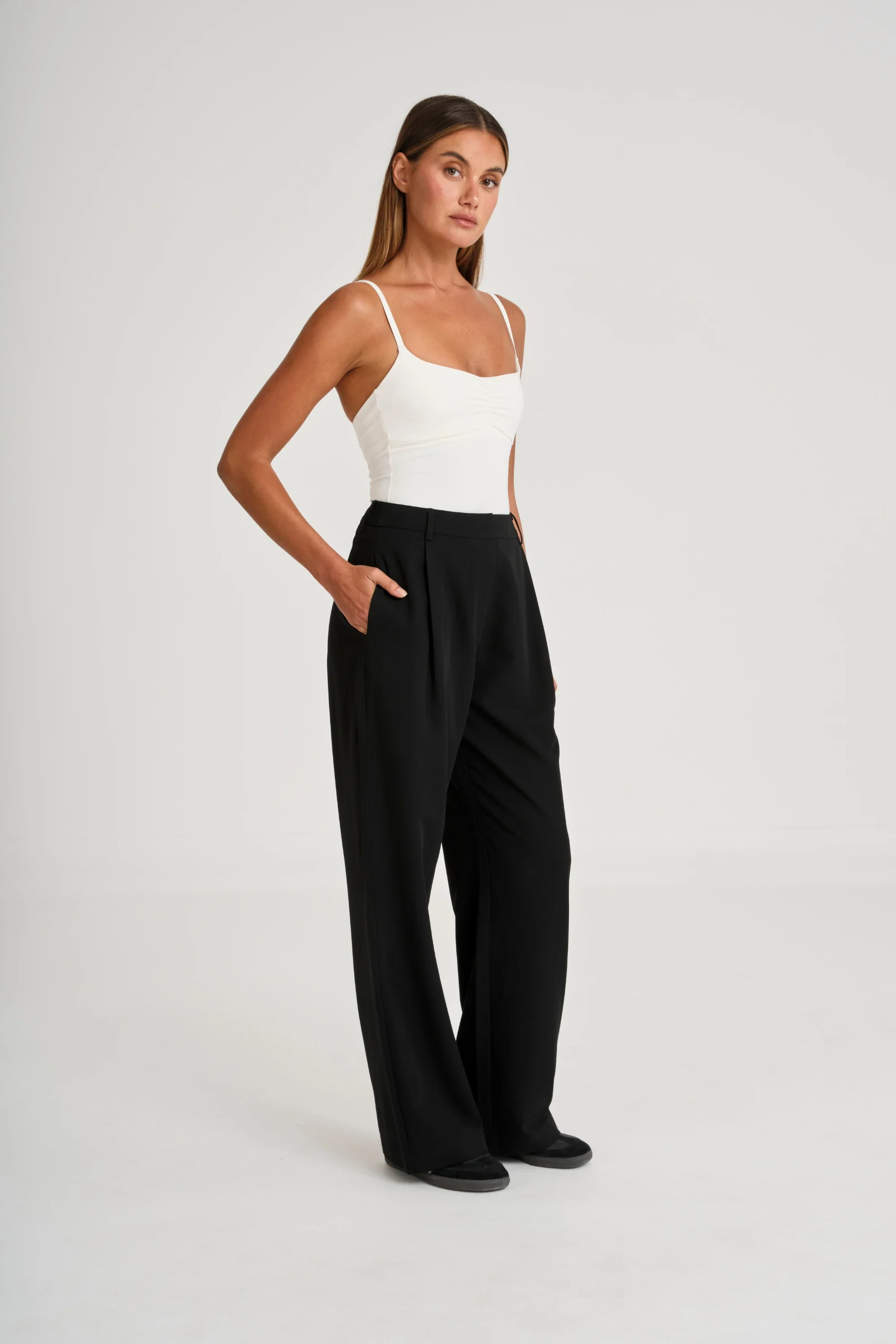 Pin Tuck Longline Pant - Image 4
