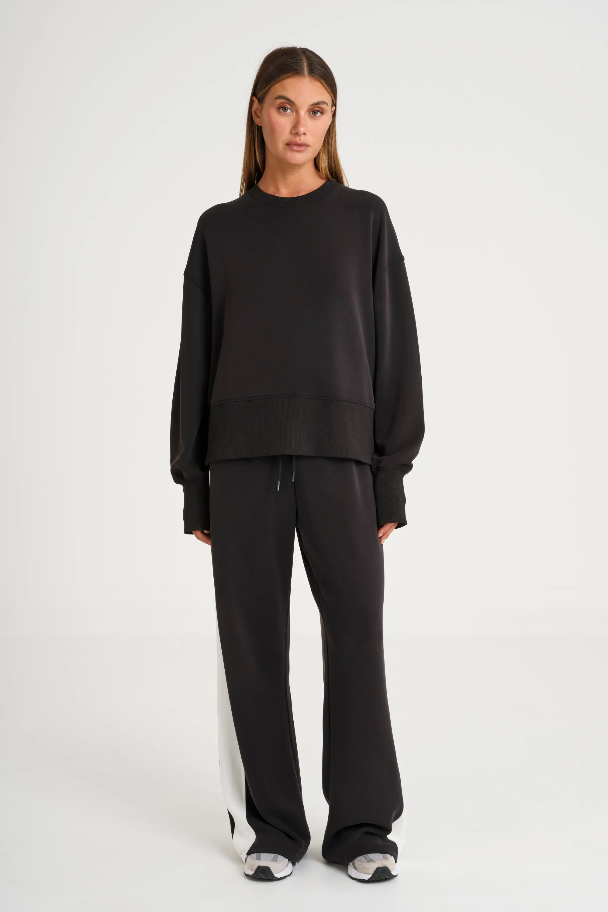 Soft Luxury Contrast Wide Leg Track Pant - Image 6