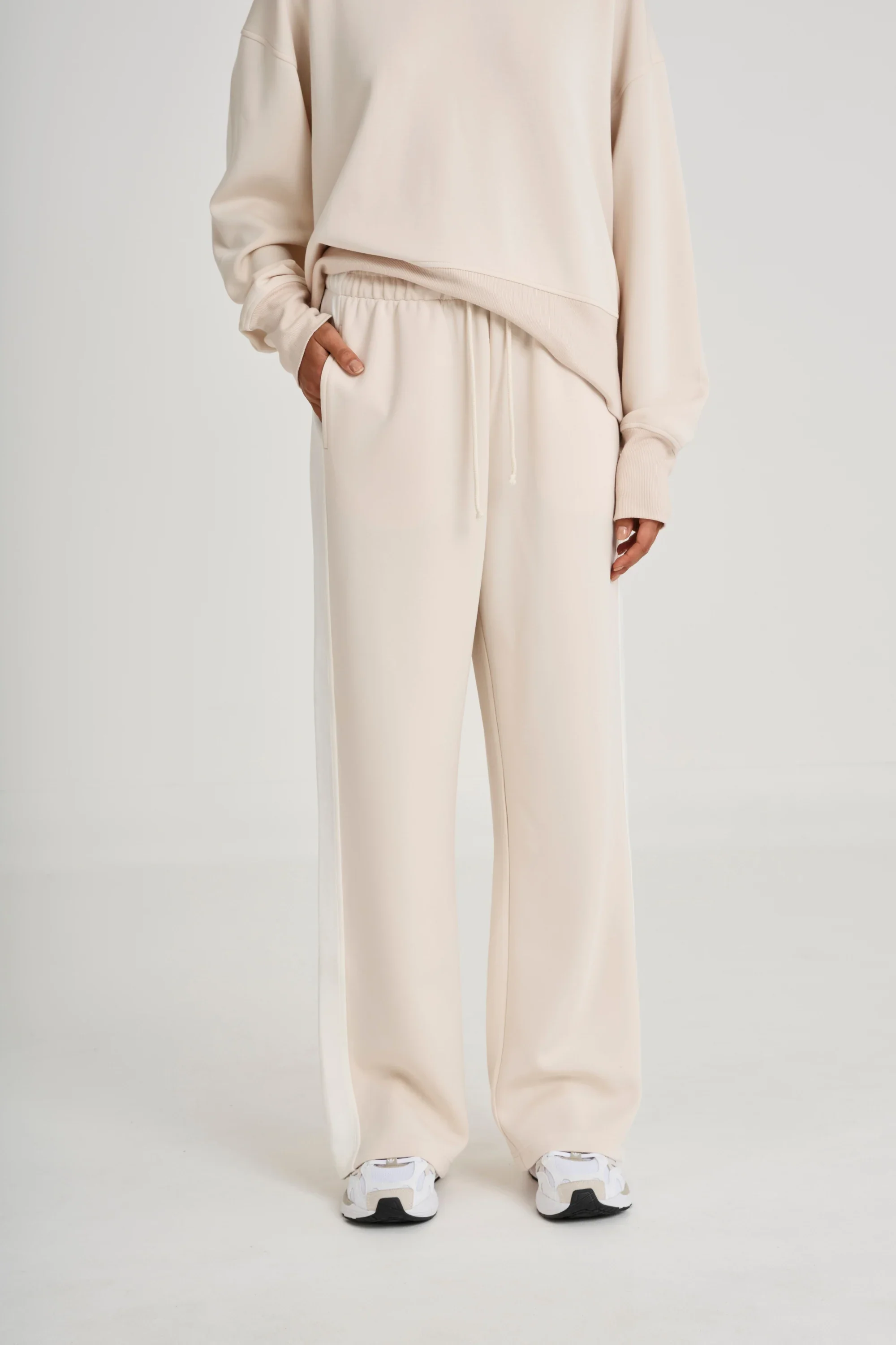 Soft Luxury Contrast Wide Leg Track Pant - Image 5