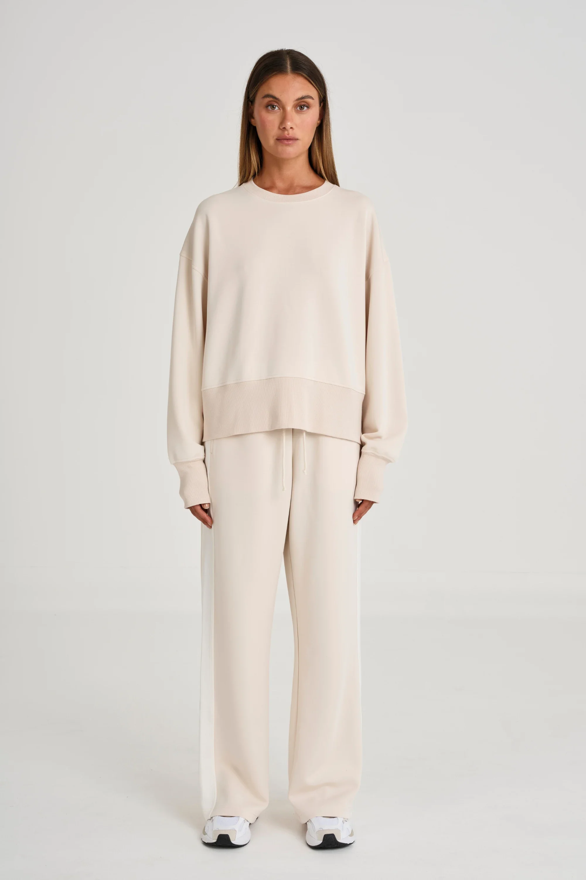 Soft Luxury Contrast Wide Leg Track Pant - Image 7