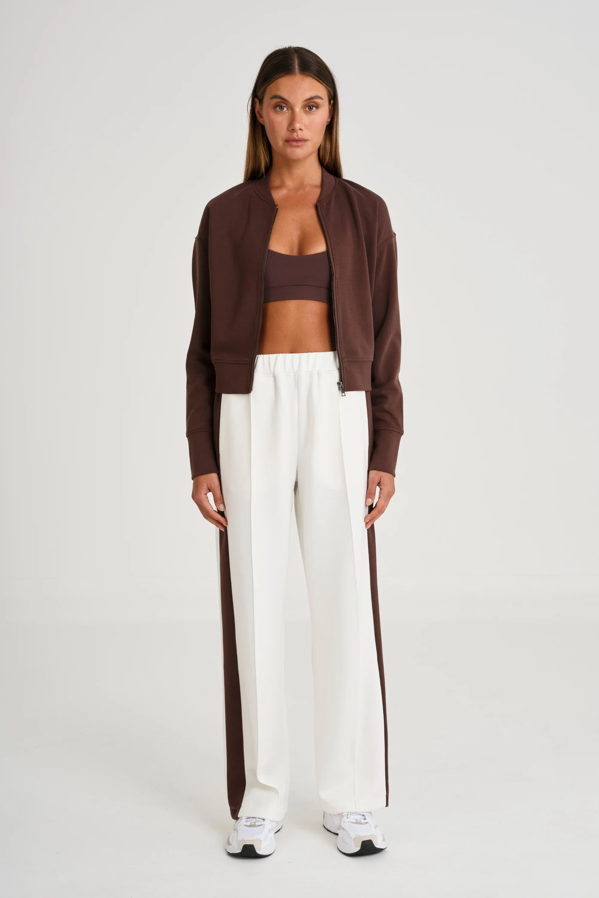 Soft Luxury Contrast Wide Leg Track Pant - Image 5