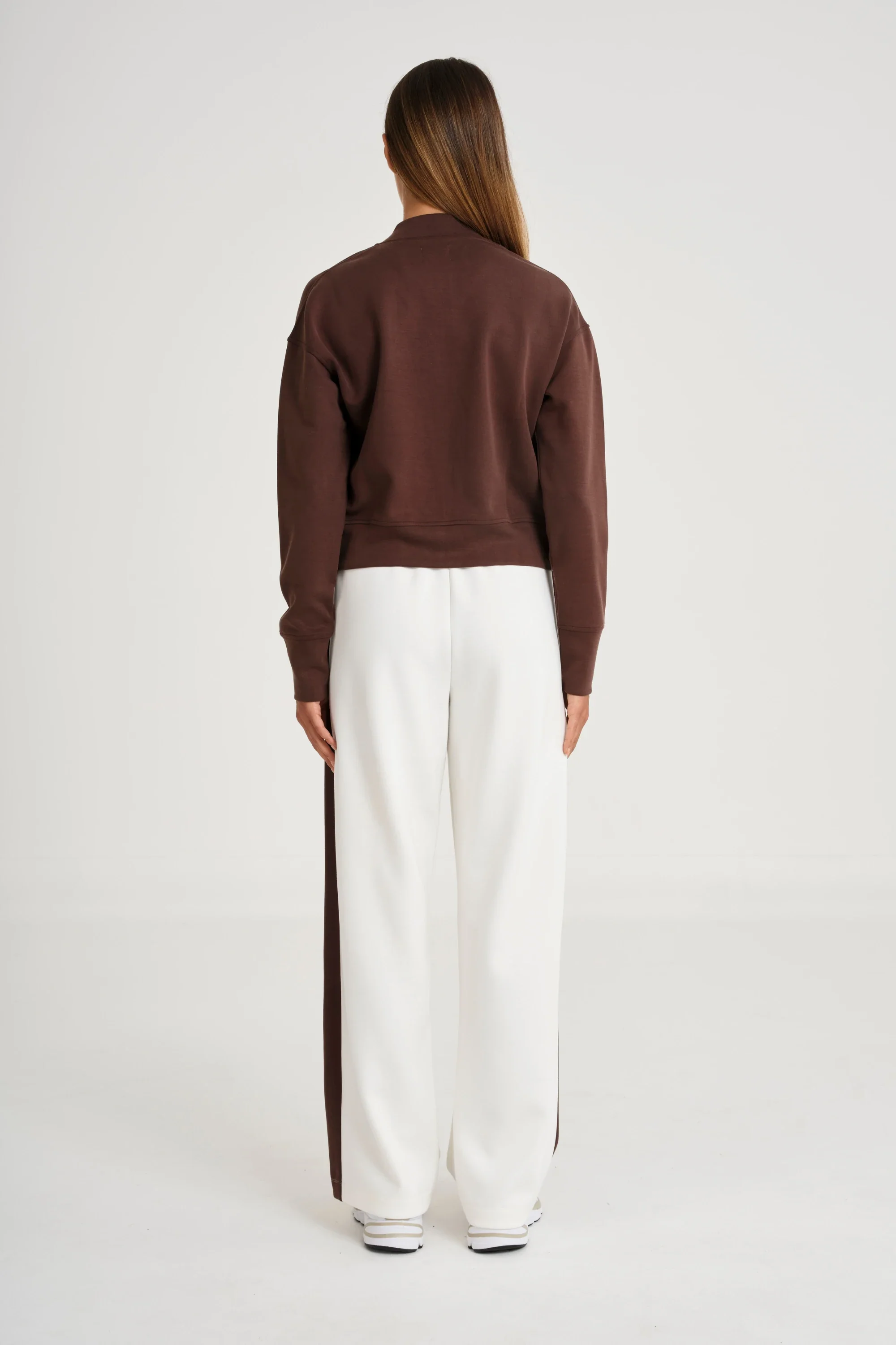 Soft Luxury Contrast Wide Leg Track Pant - Image 6