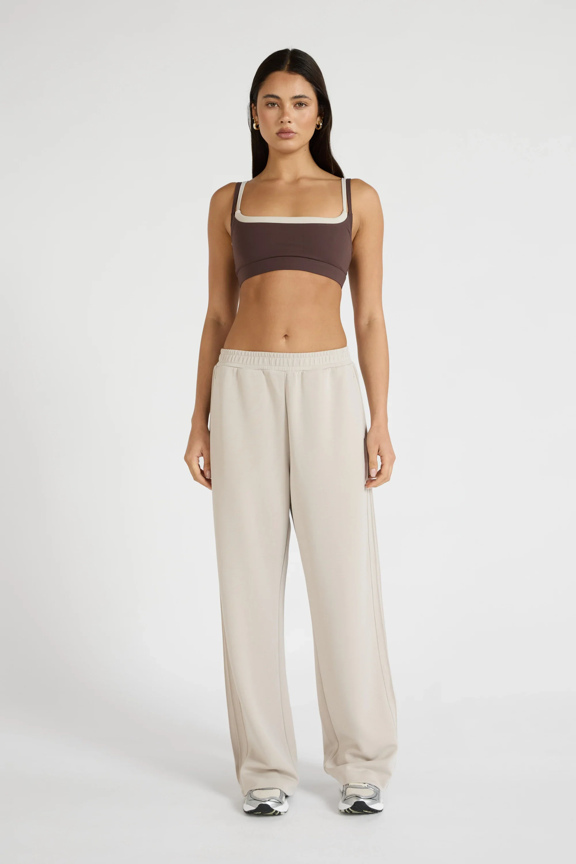 Soft Luxury Pin Tuck Wide Leg Track Pant - Image 3