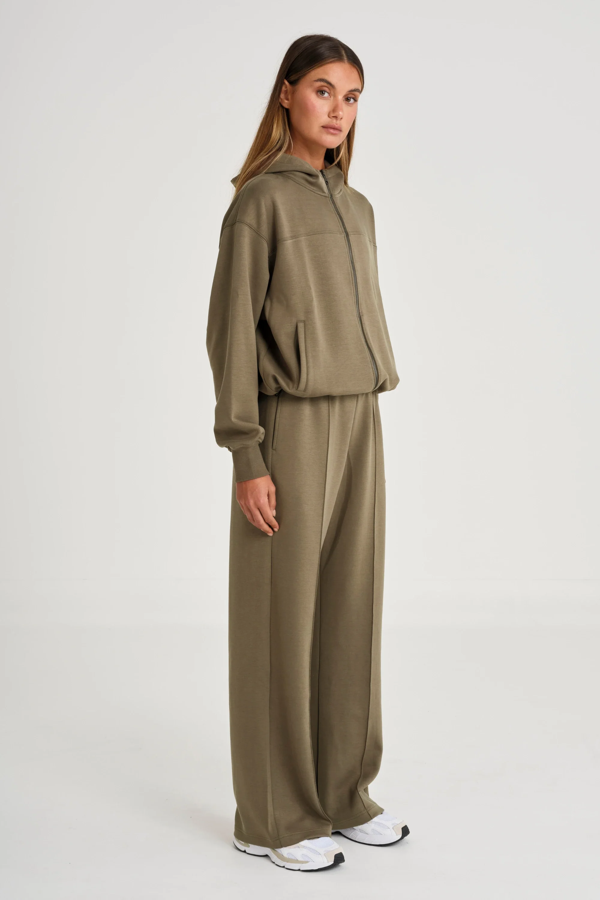 Soft Luxury Wide Leg Track Pant - Image 5