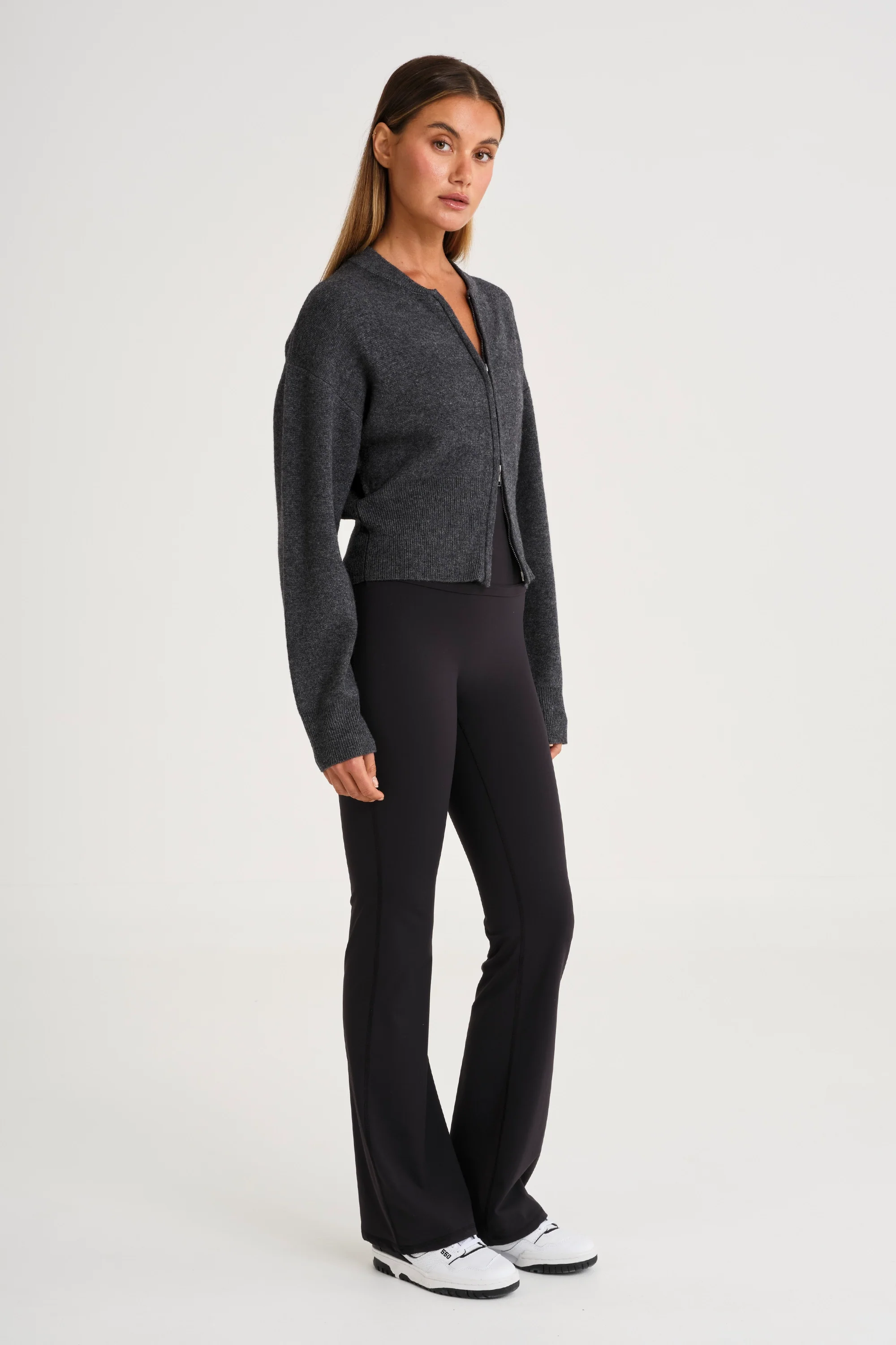 Two Way Zip Knit Bomber - Image 4