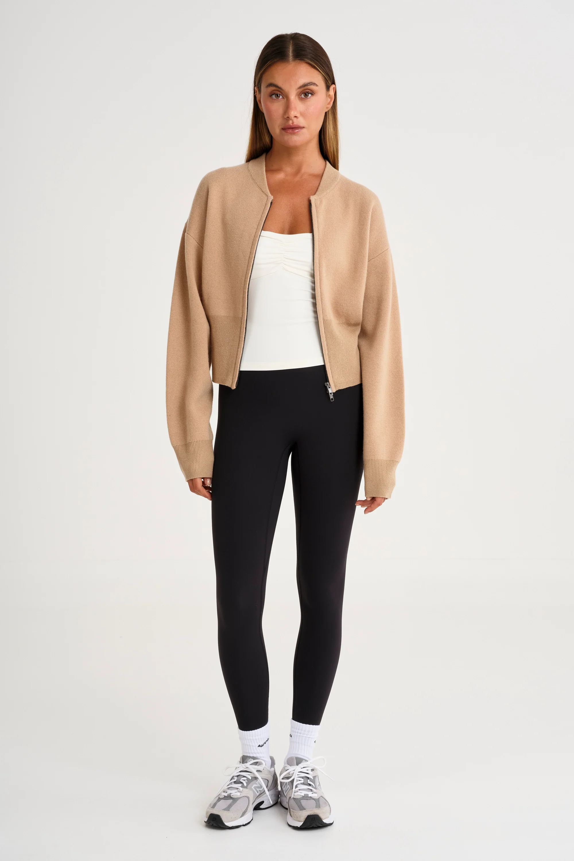 Two Way Zip Knit Bomber - Image 3