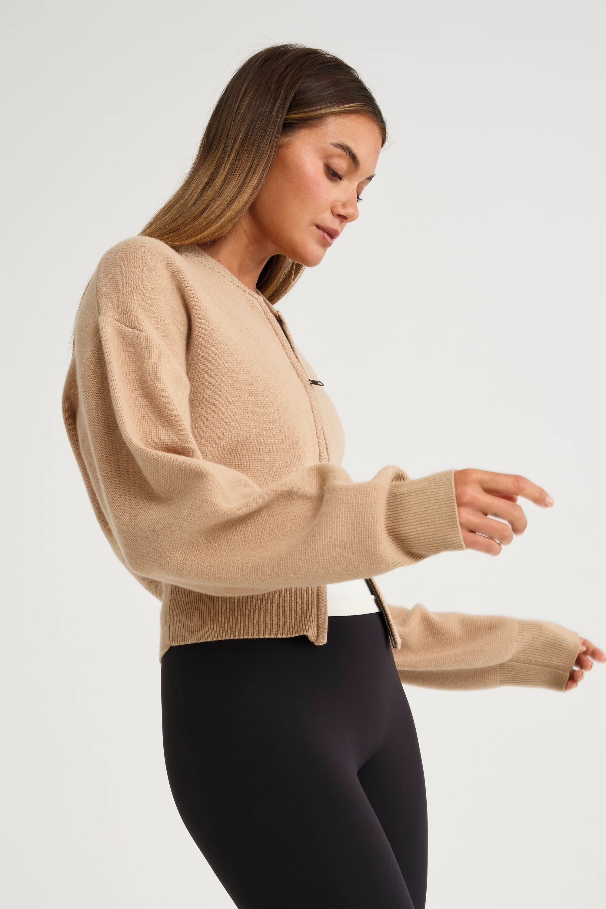 Two Way Zip Knit Bomber - Image 8